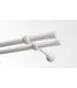 Dvojitá 19mm biela leskla koncovka Pullo
