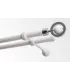 Dvojitá 19mm biela leskla koncovka Sfera