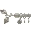 Kovová garniža Satin nickel Ø 19 mm - List rose