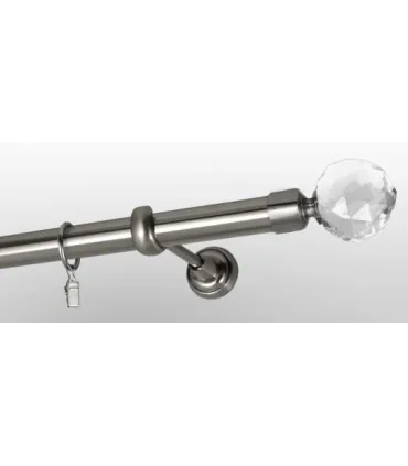 Efekt-nerezová oceľ Ø 25 mm - koncovka Crystal Gula tyč hladká