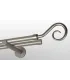 Satin nickel Ø 19mm koncovka - Hak