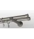 Satin nickel Ø 19mm koncovka - Duo