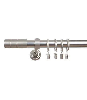 Satin nickel Ø 25 mm - koncovka Cylinder hladky tyč hladká