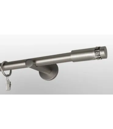 Satin nickel Ø 19mm- Cylinder crystal Držiak jednoduchý simple