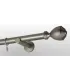 Satin nickel Ø 25 mm - koncovka Palacio tyč hladká držiak simple