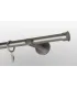 Satin nickel Ø 25 mm - koncovka Duo tyč hladká držiak simple