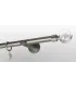 Satin nickel Ø 25 mm - koncovka Crystal gula tyč hladká držiak simple