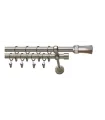 Satin nickel Ø 19 mm - Pluton Crystal