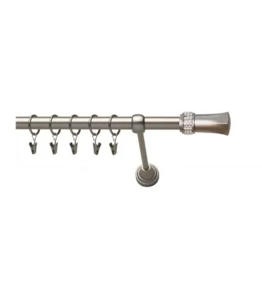 Satin nickel Ø 19 mm - Pluton Crystal