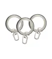 Krúžok tichy s háčikom 1 kus satin nickel  Ø19 mm
