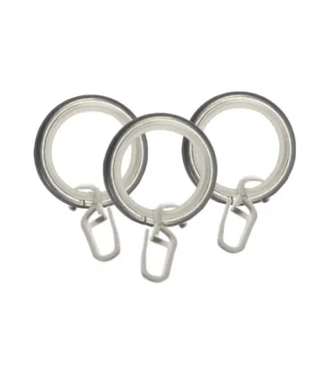 Krúžok tichy so háčikom 1 kus satin nickel Ø25 mm