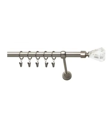 Satin nickel Ø 19 mm - Crystal Cone