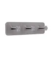 Trojitý samolepiaci vešiak Inox N010