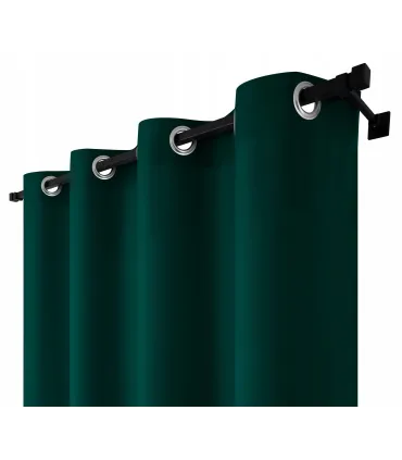 Záves s krúžkami 140cmx250 cm farba Fľaškovo zelená