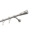 Kovová garniža Satin nickel Ø 19 mm - Trapezium