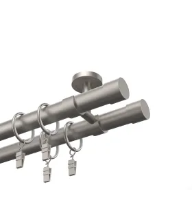 Kovová dvojitá garniža EXCLUSIVE Satin Ø 28 mm - Pullo