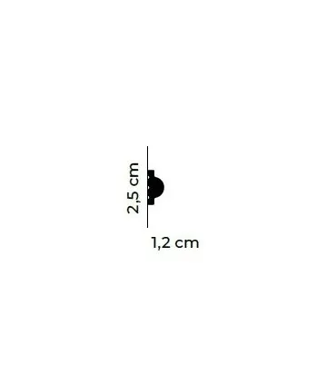 Dekoratívna lišta na stenu MD413 200 x 2.5 x 1.2 cm Mardom
