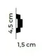 Dekoratívna lišta na stenu MD317 200 x 4.5 x 1.5 cm Mardom