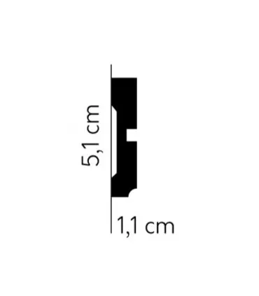 Dekoratívna lišta na stenu MDD414 200 x 5.1 x 1.1 cm Mardom