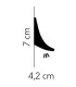 Dekoratívna lišta na stenu QL006 200 x 7 x 4.2 cm Mardom - vhodná pre LED podsvietenie