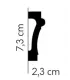 Dekoratívna lišta na stenu MD007 200 x 7.3 x 2.3 cm Mardom