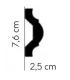 Dekoratívna lišta na stenu MDD351 200 x 7.6 x 2.5 cm Mardom