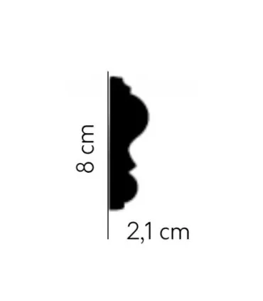 Dekoratívna lišta na stenu MDD338 200 x 8 x 2.1 cm Mardom