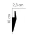 Dekoratívna lišta na stenu MD016 200 x 10 x 2.3 cm Mardom - vhodná pre LED podsvietenie