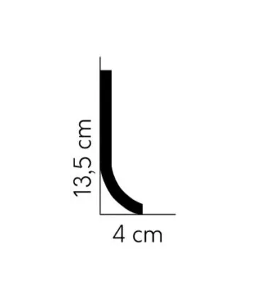 Dekoratívna lišta na stenu QS011 200 x 13.5 x 4 cm Mardom - vhodná pre LED podsvietenie