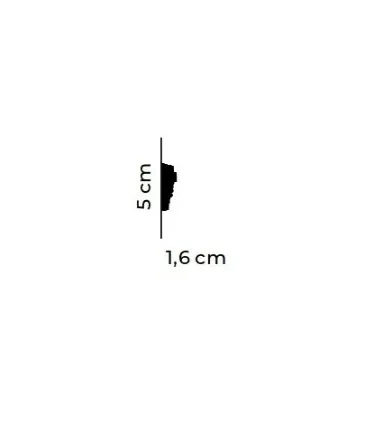 Dekoratívna lišta na stenu MDC255 200 x 5 x 1.6 cm Mardom