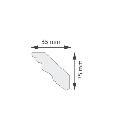 Dekoratívna lišta na strop G1 200 x 3.5 x 3.5 cm DSM