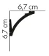 Dekoratívna lišta na strop MD380 200 x 6.7 x 6.7 cm Mardom - vhodná pre LED podsvietenie
