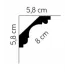 Dekoratívna lišta na strop MDA005 200 x 5.8 x 5.8 cm Mardom