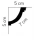 Dekoratívna lišta na strop MDB063 200 x 4.5 x 5.5 cm Mardom