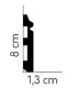 Podlahová lišta MD018 200x8x1.3 cm Mardom