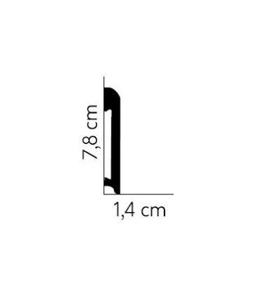 Podlahová lišta MD234 200x7.8x1.4 cm Mardom