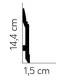 Podlahová lišta MD361 200x14.4x1.5 cm Mardom