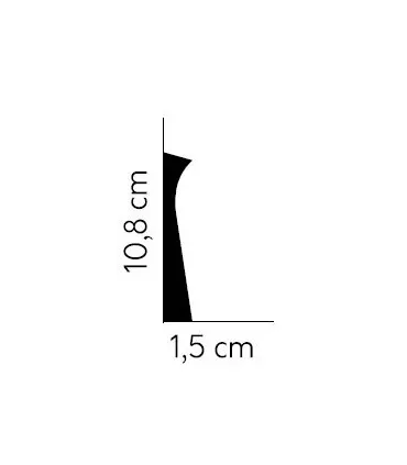 Podlahová lišta QS004 200x10.8x1.5 cm Mardom