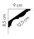 Dekoratívna lišta na strop MDB117 200 x8.3 x9.2 cm Mardom
