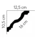 Dekoratívna lišta na strop MDB158 200x10.5x12.5 cm Mardom