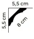 Dekoratívna lišta na strop MDB167 200x5.5x5.5 cm Mardom