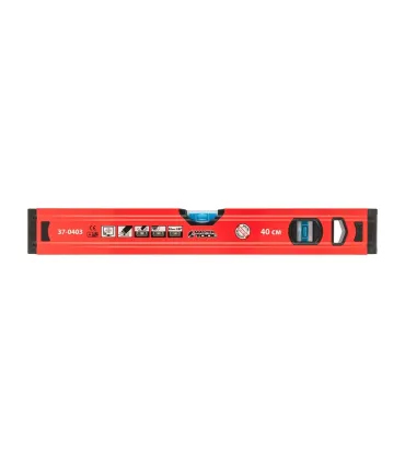 Vodováha stavebná hliníková MASTERTOOL PROFI 40 cm 2 libely 0,5 mm/m 0,03° výklenok pre montáž na potrubia 37-0403