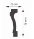 Dekoratívna lišta na stenu DMS WD07A 200 x 7.5 cm