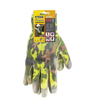 Rukavice pracovné MASTERTOOL pletené bezšvové s PU povlakom Khaki 10" 83-0663
