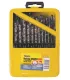 Sada vrtákov do kovu MASTERTOOL 19 ks HSS 1 - 10 mm metal box WHITE 11-0119