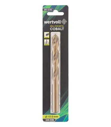 Vrták do kovu WERTVOLL HSS COBALT 13,0*151 mm DIN338 DR-5130