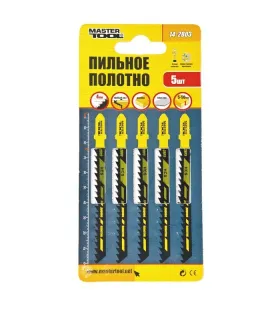 Plátky do priamočiarej píly HCS MASTERTOOL T144D na drevo/ plast rýchlo rovné strih 6TPI/100 mm 5 ks 14-2803