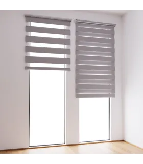 Roleta Deň a Noc na panoramatické okno Oceľová