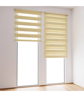 Roleta Deň a Noc na francúzske okno Ecru