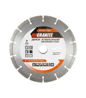Kotúč diamantový GRANITE SEGMENTED 180*2,4 mm 22-24% 8600 ot./min 9-00-180